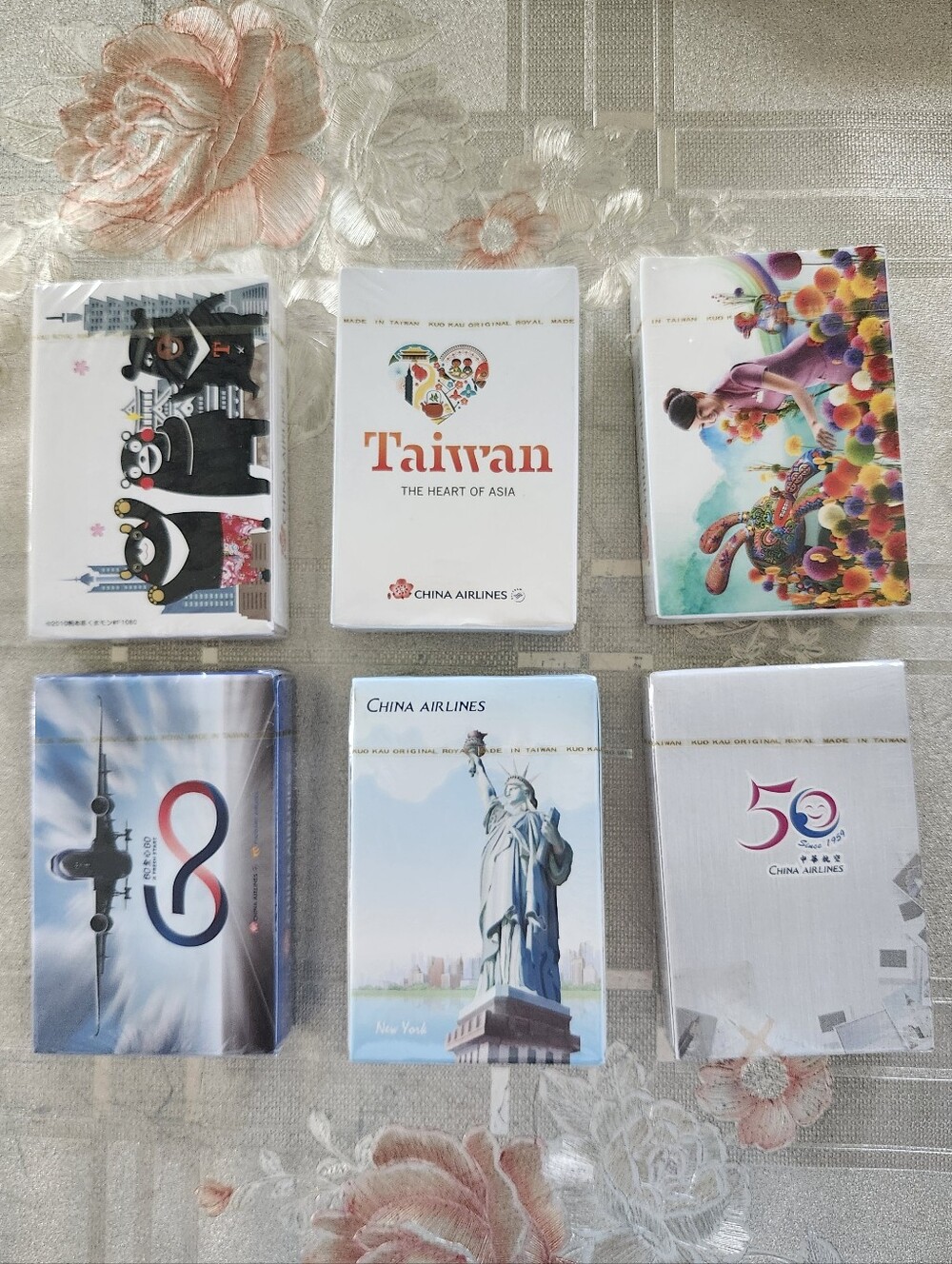 China Airlines collectible playing cards - new in wrap